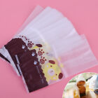 100pcs Candy Plastic Cookie Gift Bags Self-adhesive Dog Cat Puppy Baking Tops