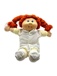 Coleco Cabbage Patch Kid Red Haired Head Girl Blue Eyes Pig Tails 1985 # 3 - Picture 1 of 6