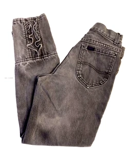 LEE Stonewashed Denim Jeans RUFFLED Ankle Peg Leg Girls 12 Reg VTG Pants 24 x 24 - Picture 1 of 6