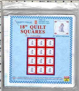 "Society Lady" Jack Dempsey Needle Art 18" Quilt Squares # 732 Pattern # 334 - Picture 1 of 5