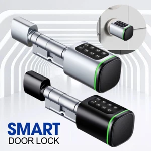 Door Smart Cylinder Lock Bluetooth APP Digital Password Card Mechanicak Key TOP - Picture 1 of 21