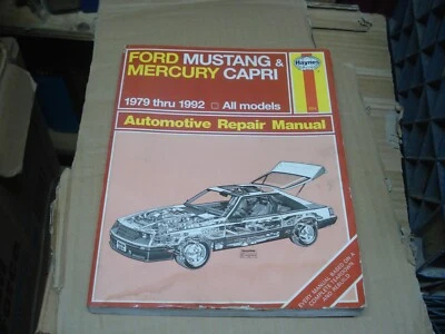 1979-1992 FORD MUSTANG MERCURY CAPRI SHOP MANUAL SERVICE BOOK HAYNES REPAIR FOX - Image 1 of 2