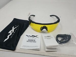 New Wiley X Saber advance Shooting Glasses, yellow Safety Sunglasses Men Women