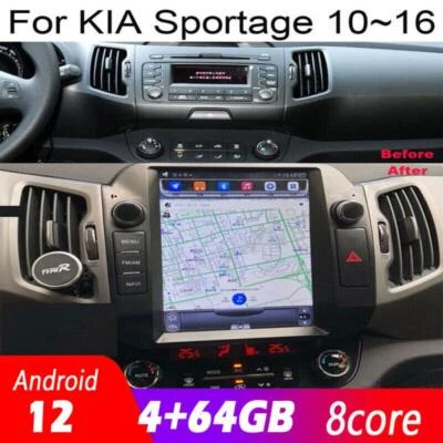 10.4" Touchscreen Radio Android Gps Navigation Carpaly For Kia Sportage 10~16 - Image 1 of 4