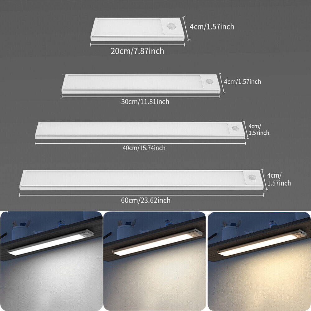 Luce LED Ricaricabile Con Sensore Movimento - 3 Colori, Impermeabile, Per Armadi, Scale E Corridoi - Foto 3