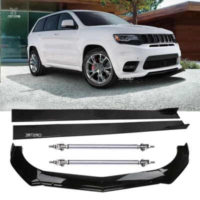 Divisor de labios de parachoques delantero + faldones laterales + varilla de puntal para Jeep Grand Cherokee SRT Foto 1 de 4