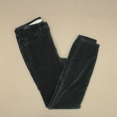 Calça feminina de veludo skinny cintura alta Pilcro And The Letterpress tamanho 25 cinza - Imagem 1 de 4