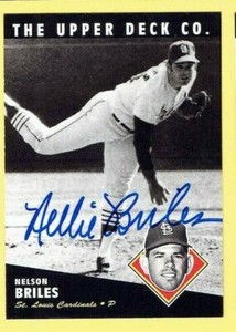 NELSON BRILES 1994 Upper Deck Co All Time Heroes Autographed Baseball Card #27