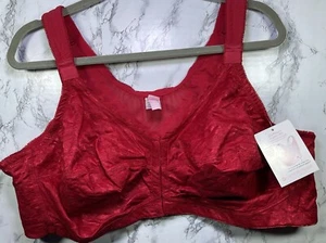 Comfort Choice Bra 54C Wirefree Full Coverage Lace Posture Support Front Closure - Picture 1 of 7