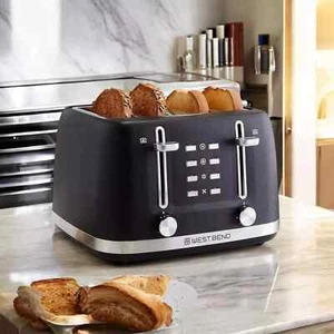 Best Quality West Bend Toaster 4 Slice Extra-Wide and Deep Slots with3 Functions - Picture 1 of 7