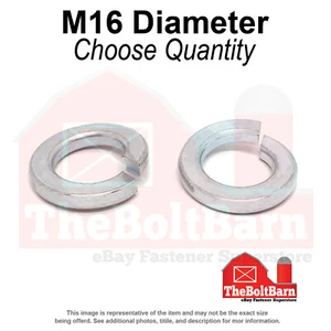 M16 Class 10 Split Lock Washers Zinc Clear (Pick Quantity) - Picture 1 of 7