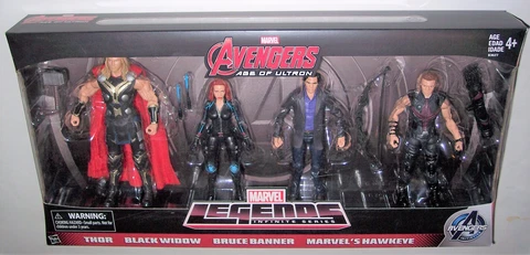 Marvel Legends Avengers Age of Ultron 4-Pack THOR+BLACK WIDOW+HAWKEYE+BANNER New Cover