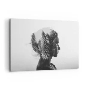 Impression sur Toile 100x70cm Tableaux Image Photo femme abstraction Decoration - Foto 1 di 10