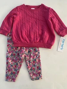 Carter’s Just One You Baby Girl’s 3M Outfit Set Pink Top Floral Pants New - Picture 1 of 4