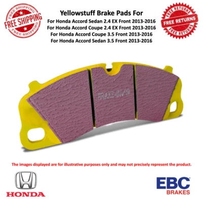 Juego de pastillas de freno delanteras EBC Yellowstuff 4000 para Honda Accord 2013-2016 #DP43014R Foto 1 de 4