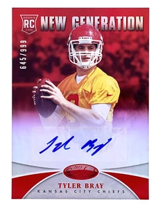 2013 Certified Mirror Red #293 Tyler Bray RC Auto 645/999 Kansas City Chiefs - Bild 1 von 2