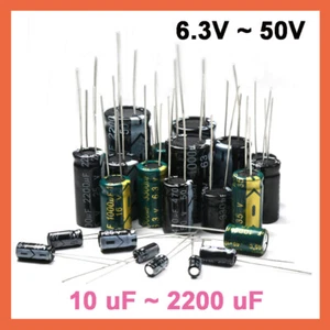 Elektrolyt Kondensatoren 10µF bis 2200µF / 6.3V - 50V Radial 105°C - Picture 1 of 7