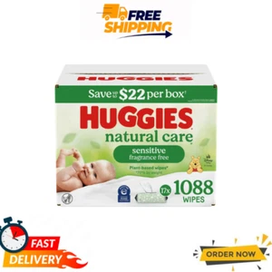 Huggies Natural Care Sensitive Baby Feuchttücher 1088 Tücher, 17 Stück - Bild 1 von 7