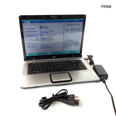 HP Pavilion dv6000 15"Laptop Genuine T2080 4GB Ram No HDD OS Boots to BIOS H2068 - Image 1 of 4