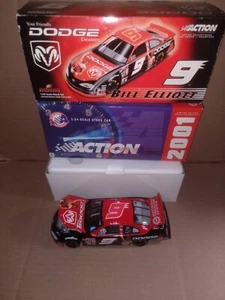 2001 Action 1/24 CWC #9 Bill Elliott Dodge Muhammad Ali Diecast Car - Picture 1 of 16