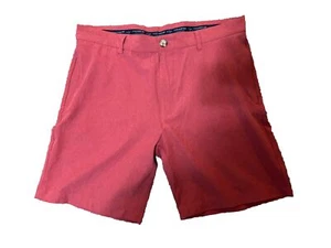 TailorByrd Men's Performance Shorts Casual Flat Front Coral Size 32 - Picture 1 of 9