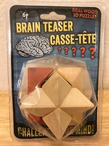 Nuevo rompecabezas de madera 3D Brain Teaser, 1 rompecabezas - Imagen 1 de 8