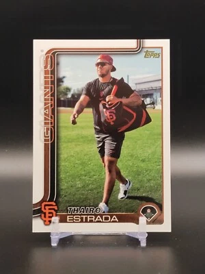 2025 Topps Series 1 Thairo Estrada Golden Mirror Image Variation Giants - Image 1 of 2