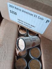 1 Mint Roll ($25) 2024 P Native American / Sacagawea Dollar Coins BU UNC. FAST!