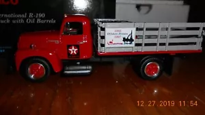 1957 International R-190 Stake Truck with Oil Barrels TEXACO OFFSHORE 1965-1997 - Picture 1 of 11