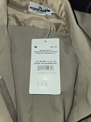 Spiewak SPD71RZ Mens Poly Short Sleeve Duty Shirt Lt Silver Tan Size 36 - Image 1 of 4