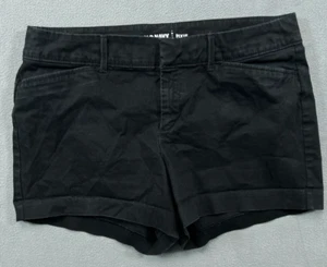 Old Navy Pixie Shorts Womens 4 Black Shorts Chino Flat Twill Mid Rise Ladies - Picture 1 of 9