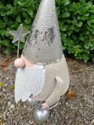 Nicola Teo con stella, argento inverno avvento decorazione in metallo giocatt... - Immagine 1 di 4