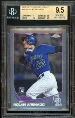 Nolan Arenado Rookie Card 2013 Topps Chrome Update #MB39 BGS 9.5 (9 9.5 9.5 9.5) - Image 1 of 2