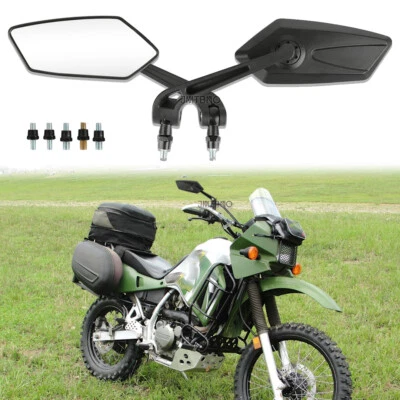 Espejos retrovisores laterales ABS 8/10mm para Kawasaki KLR650 KLR 250 600 650 Foto 1 de 4