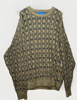 Towncraft Pullover Sweater Crew neck Acrylic Men's Size XL Vintage Brown - Image 1 of 4