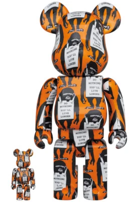 BE@RBRICK MEDICOM 400% 100% Banksy Monkey Sign Version New (Not Open)  - Изображение 1 из 4
