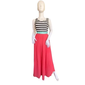 DOUBLE ZERO WOMEN'S PLEATED MAXI DRESS WITH CUTOUT BACK SZ S - Picture 1 of 6