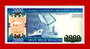2000 2,000 Ouguiya 2011 MAURITANIA UNC Note (Pick-20a) Last Prefix: AC Suffix: A - Picture 1 of 2