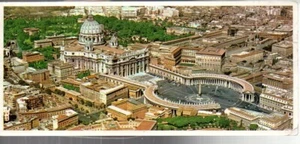 CARTOLINA Roma Piazza S. Pietro Veduta aerea postcard n. 216 1960  21x9,5 - Picture 1 of 2