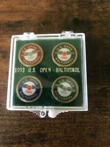 Set of 1993 U.S. Open Baltusrol Golf Club Peg Ball Markers Lee Janzen 