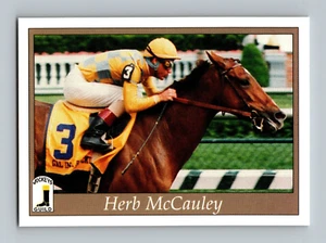 Tarjeta de carreras de caballos 1996 Jockeys Guild #143 hierba McCAULEY - Imagen 1 de 2