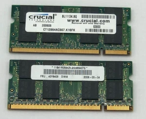 2 Lenovo Genuine Samsung 40Y8403 1GB 2Rx8 PC2-5300S-555-12-E3 Memory RAM - Picture 1 of 2