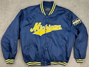 Giacca Bomber Team Spirit Vintage University Of Michigan Ricamata Team Taglia XXL - Foto 1 di 13