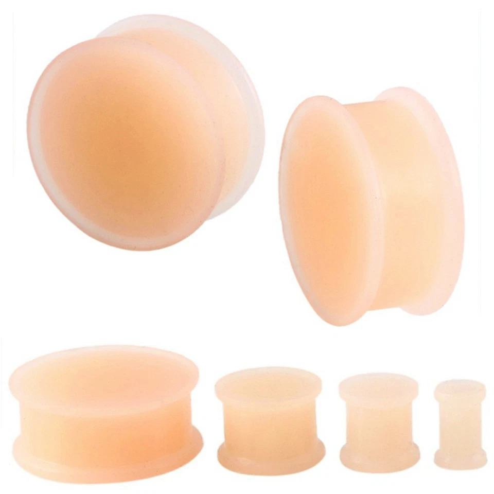 3MM-20MM HAUTFARBEN SILIKON HIDER PLUG RETAINER SKIN FLESH TUNNEL OHR EYELET NEU - Bild 1 von 1