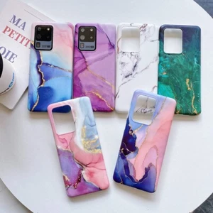 Marble Phone Case for Samsung A22 A54 A14 S23 S24Ultra ShockProof Cover Silicone - Picture 1 of 30