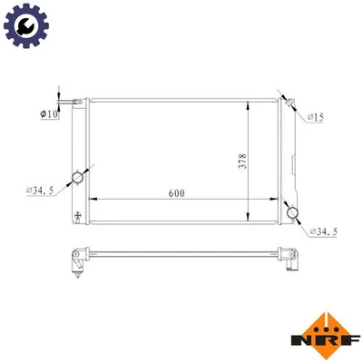 RADIATOR ENGINE COOLING 550008 FOR 2ZR-FXE 1.8L 4cyl - Image 1 of 4