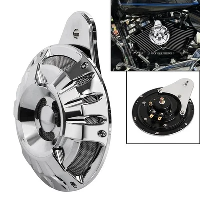 Chrome Horn Speaker 110dB Cover For Harley Fat Boy Heritage Softail/Springer US Foto 1 de 4