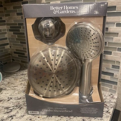 Combo de ducha Better Homes & Gardens con acoplamiento magnético en níquel satinado Foto 1 de 4