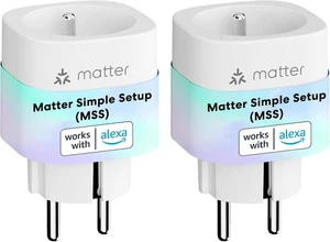 2PCS Matter Presa Smart Con Consumo Energetico, Prese Alexa Wifi Con Matter, Fac - Foto 1 di 12