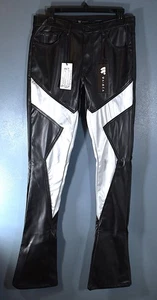 Waimea Faux Leather stack fit Jeans size 32 - 35" inseam - Picture 1 of 12